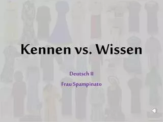 kennen vs wissen
