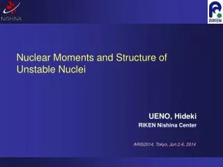 Nuclear Moments and Structure of Unstable Nuclei