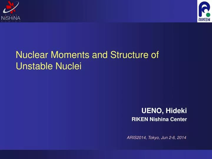 nuclear moments and structure of unstable nuclei