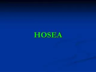 HOSEA
