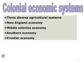 Colonial economic systems