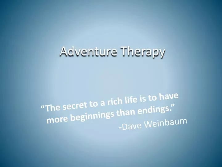 adventure therapy