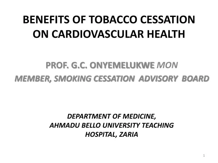 benefits of tobacco cessation on cardiovascular health