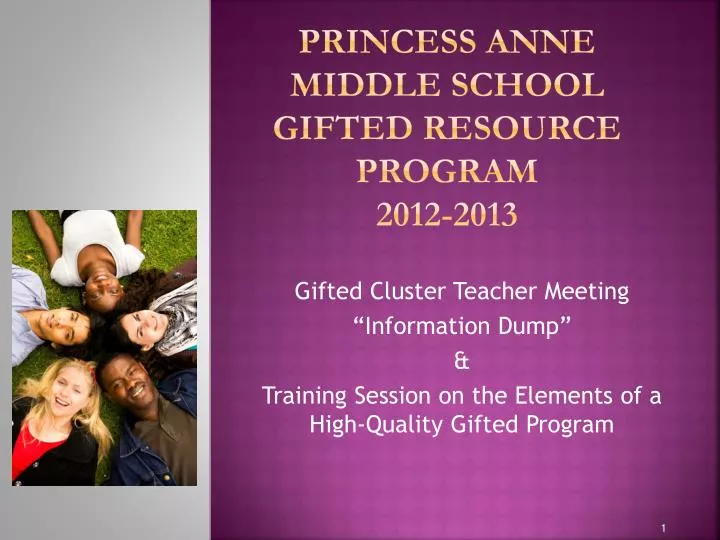 princess anne middle school gifted resource program 2012 2013