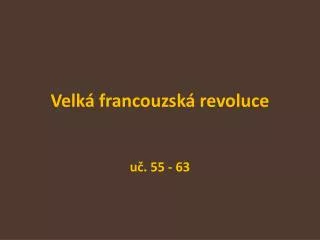velk francouzsk revoluce