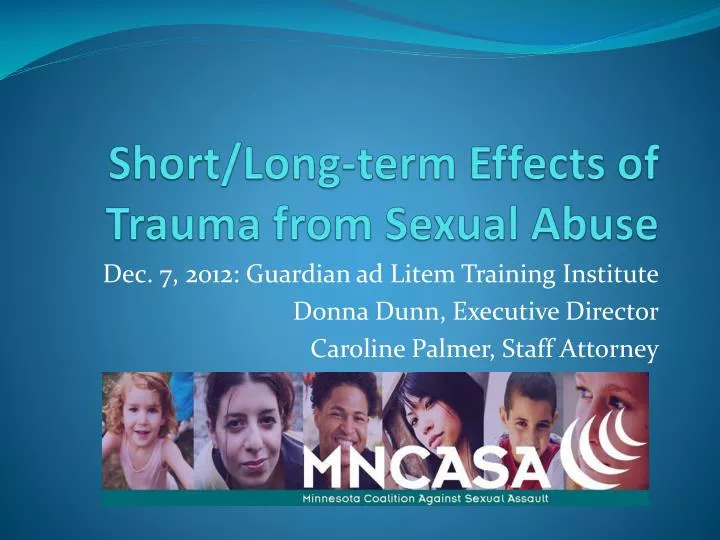 short long term effects of trauma from sexual abuse