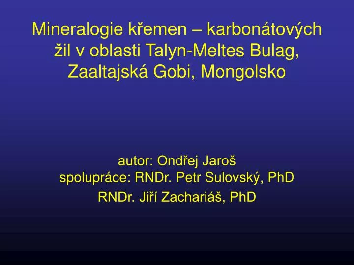 mineralogie k emen karbon tov ch il v oblasti talyn meltes bulag zaaltajsk gobi mongolsko