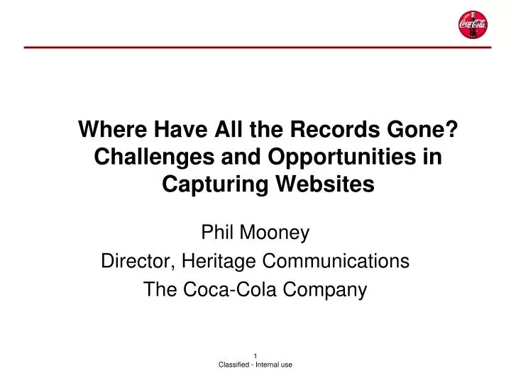 where have all the records gone challenges and opportunities in capturing websites