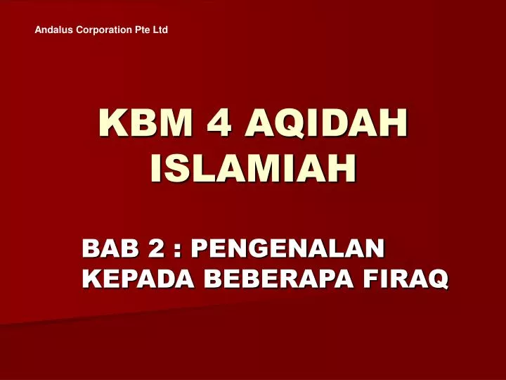 kbm 4 aqidah islamiah