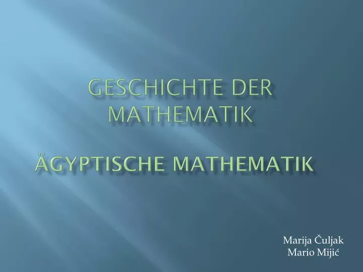 geschichte der mathematik