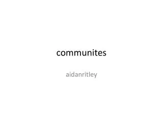 communites