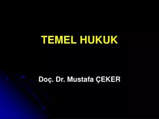 temel hukuk
