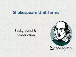 Shakespeare Unit Terms
