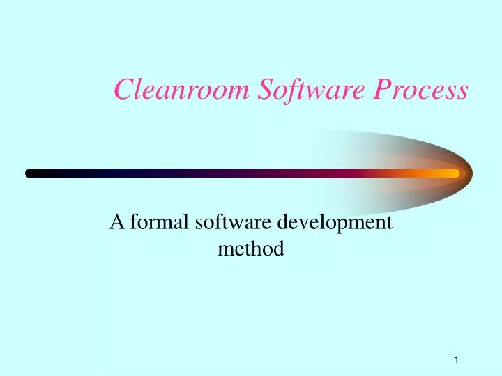 cleanroom software process