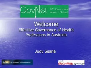 Welcome Effective Governance of Health Professions in Australia
