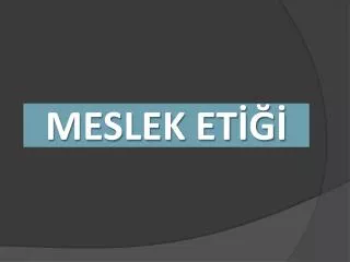 meslek et