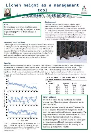 Lichen height as a management tool in reindeer husbandry