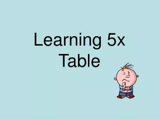 Learning 5x Table