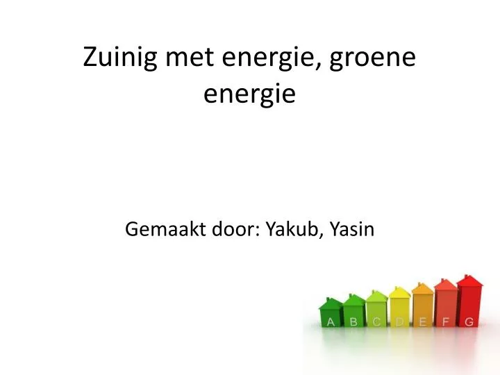 zuinig met energie groene energie
