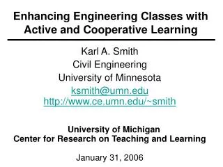 enhancing engineering classes with active and cooperative learning