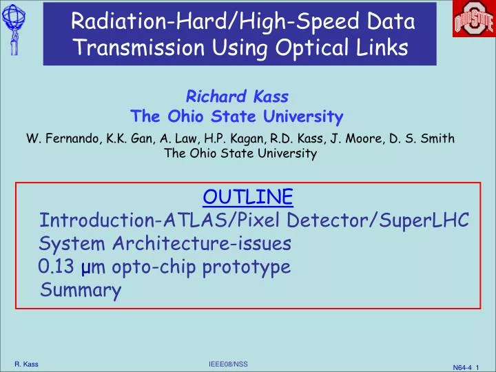 radiation hard high speed data transmission using optical links