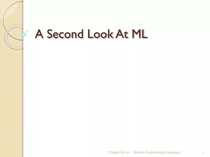 a second look at ml