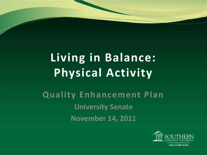 living in balance physical activity