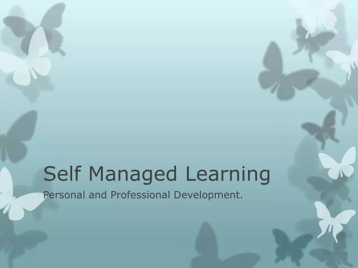 self m anaged learning