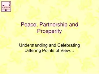 Peace, Partnership and Prosperity