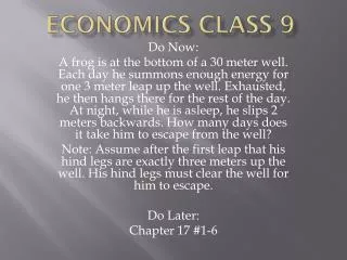 Economics Class 9