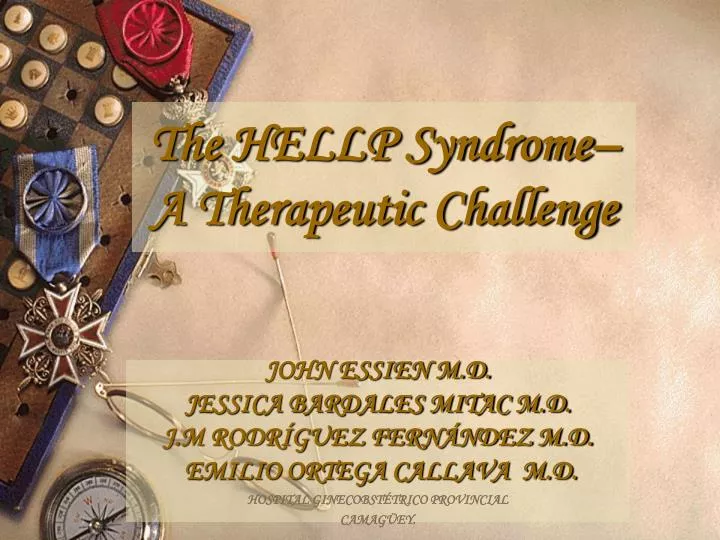 the hellp syndrome a therapeutic challenge