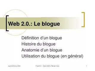 web 2 0 le blogue