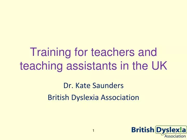 training for teachers and teaching assistants in the uk