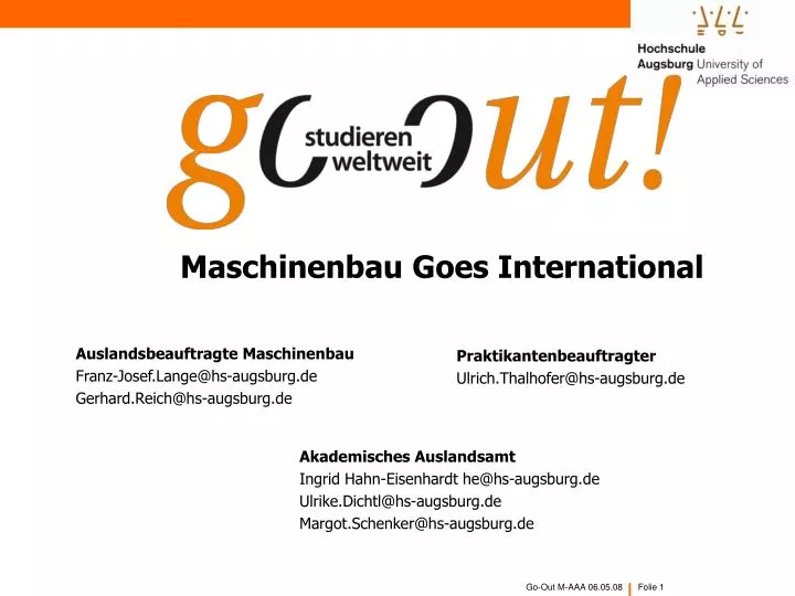 maschinenbau goes international