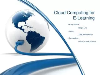 Cloud Computing for E-Learning
