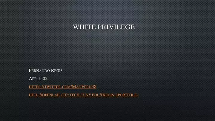 white privilege