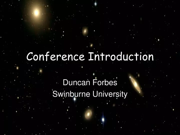 conference introduction