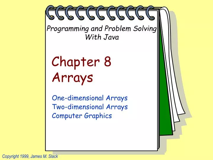 chapter 8 arrays
