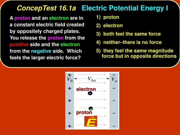 conceptest 16 1a electric potential energy i