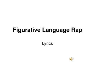 Figurative Language Rap