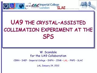 UA9 the crystal-assisted collimation experiment at the SPS
