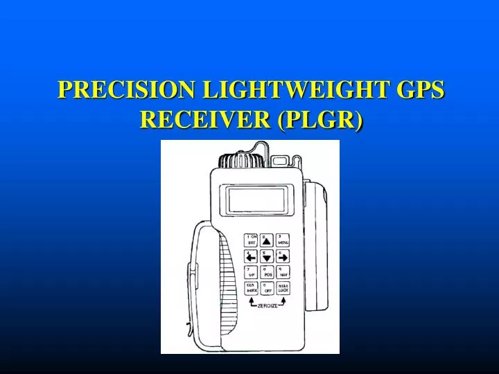 precision lightweight gps receiver plgr
