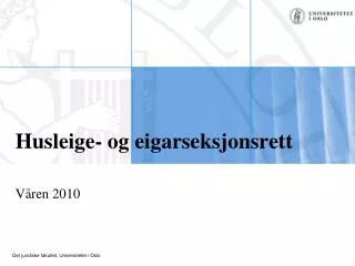 husleige og eigarseksjonsrett