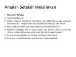 Amalan Setelah Melahirkan - slide 1