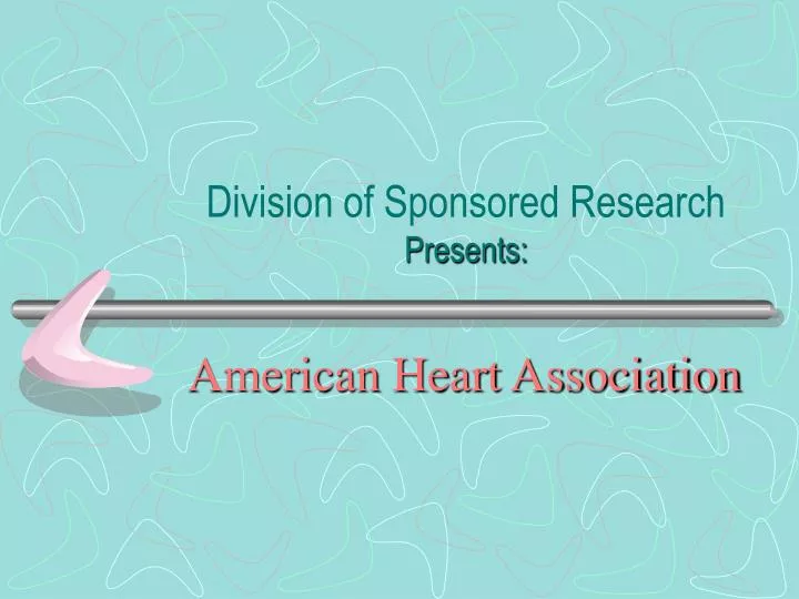 division of sponsored research presents