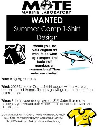 WANTED Summer Camp T-Shirt Design