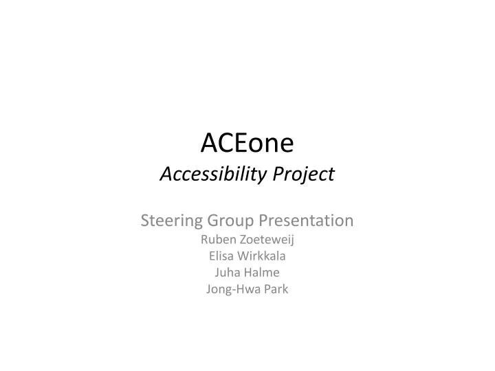 aceone accessibility project