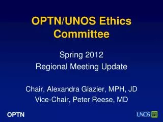 OPTN/UNOS Ethics Committee