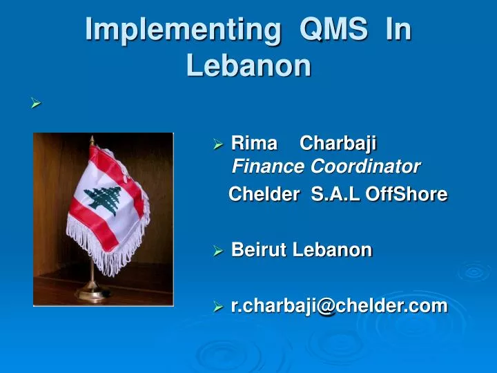 implementing qms in lebanon