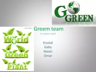 Greem team to a green word
